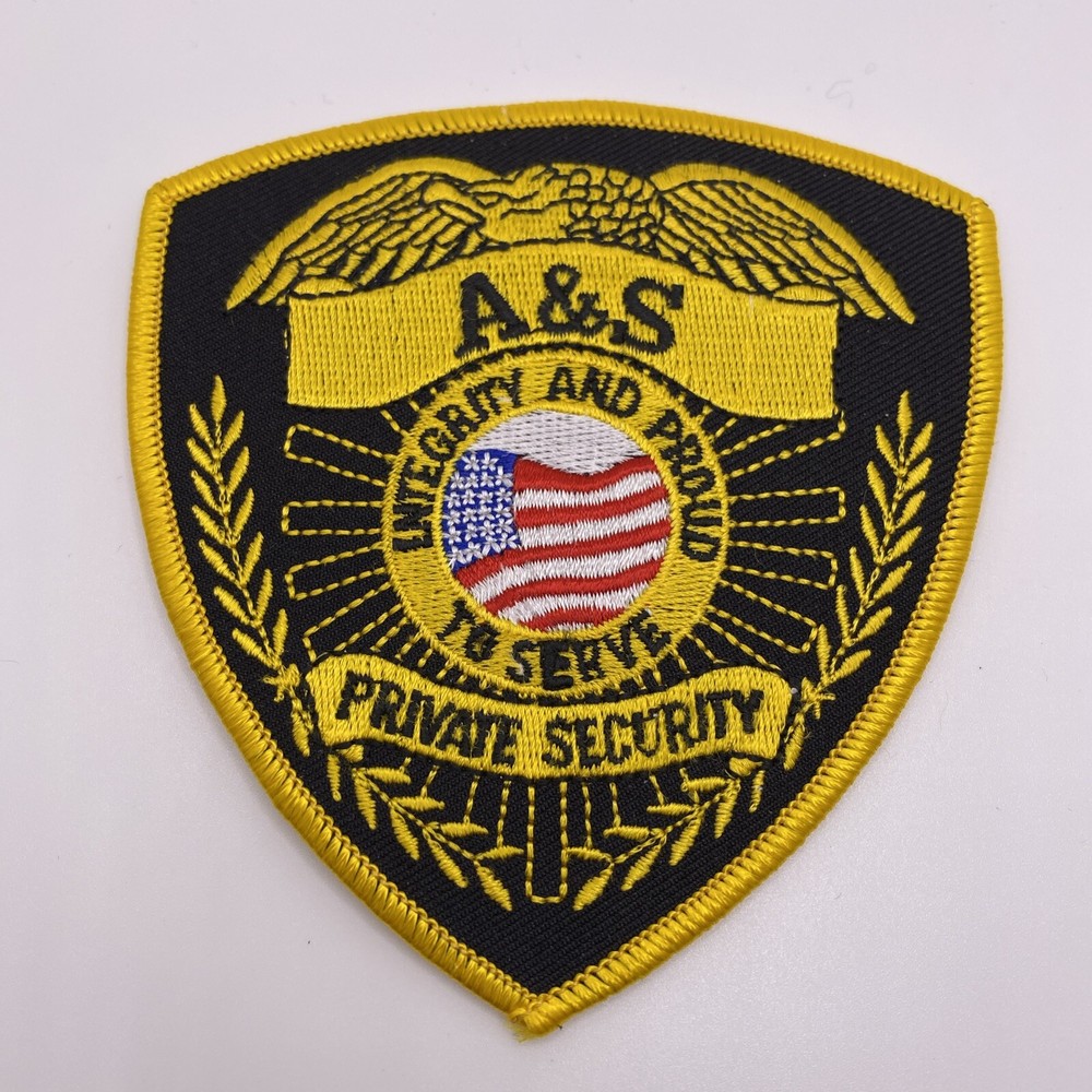 A&S Private Security, Embroidered Patch Crest Emblem