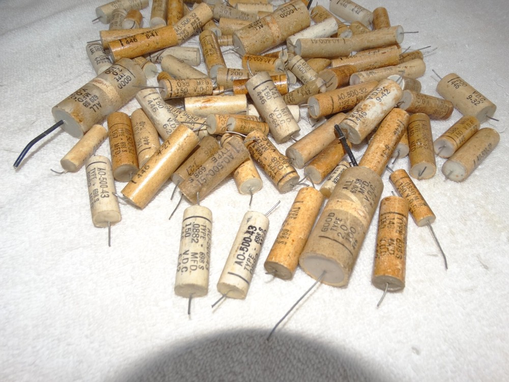 100 - Vintage 1950's Ceramic Capacitor Pulls 100-150-200 vdc #16