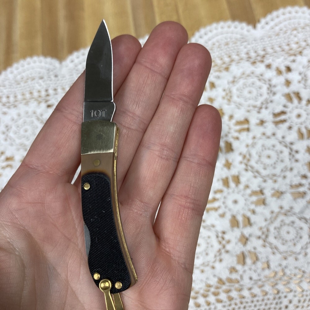 Schrade 1OT Old Timer Small Lockback pocket Knife with key ring belt chain loop