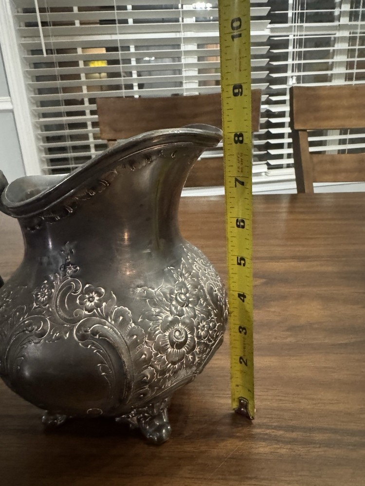 VTG Reed & Barton Silver Plate Water Pitcher Hand Chased 5605C