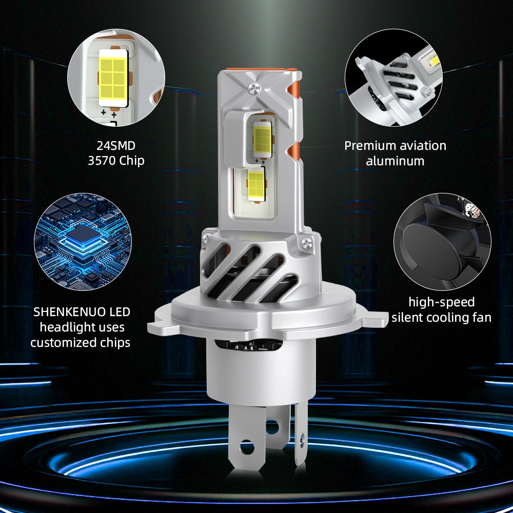 SUper Bright LED Hi/Lo Headlight Bulb for Yamaha Enticer Snowmobile 1977–1981