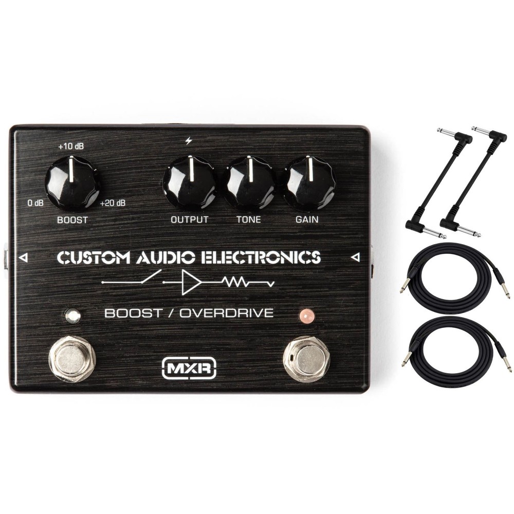 MXR MC402 Custom Audio Electronics Boost Overdrive Guitar Effects Pedal w/Cables