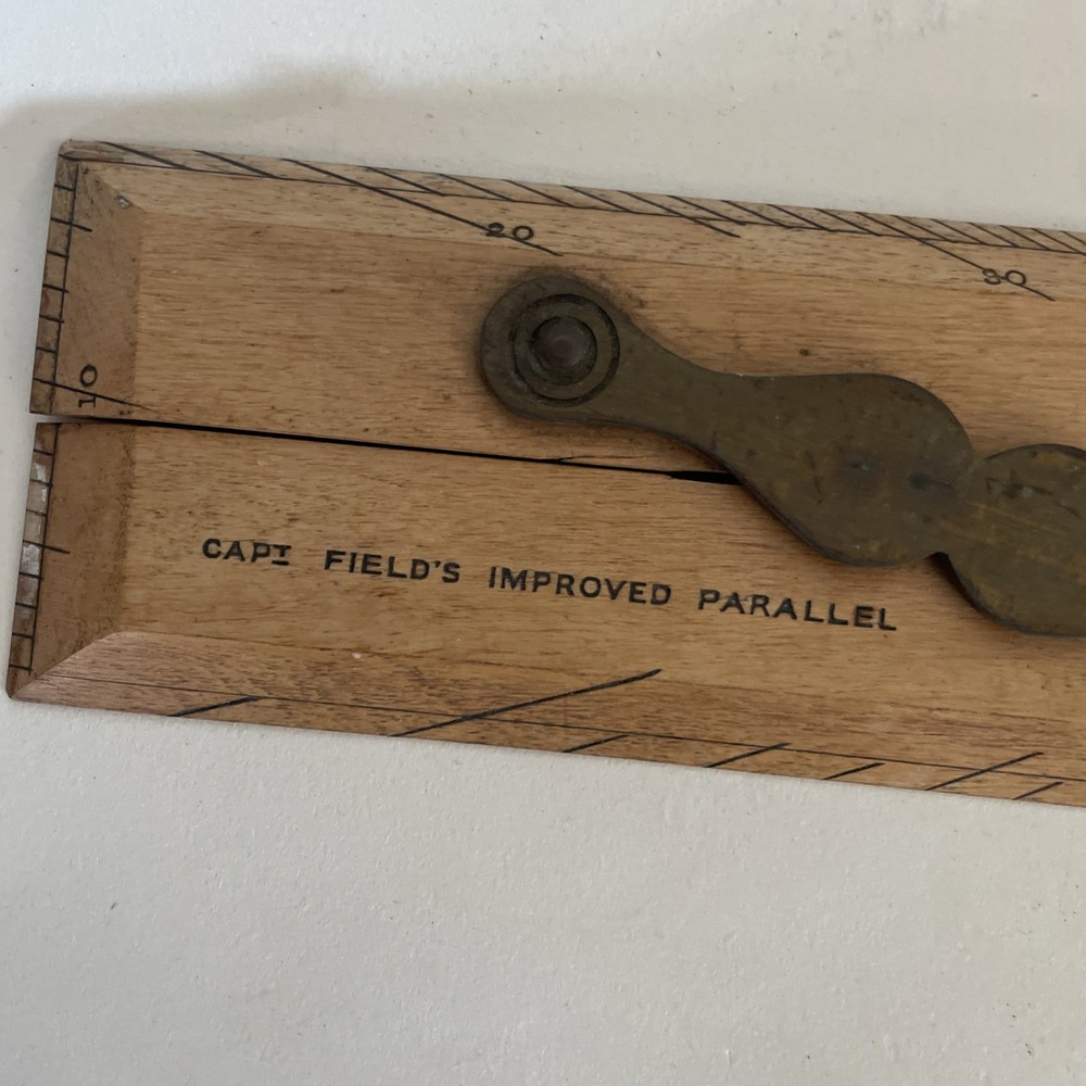 Vintage Capt Fields Improved Parallel Nautical Ruler