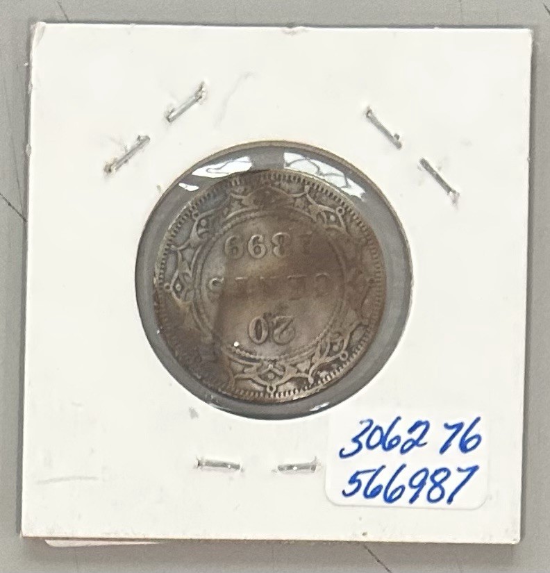 1899 Newfoundland Twenty Cent 20C - Hooked 9s C6