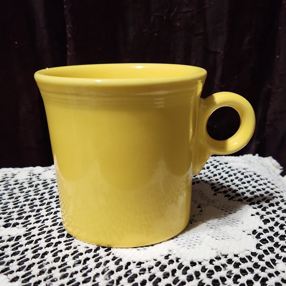 Fiesta Ware Yellow Ceramic Coffee Mug 12 fl oz
