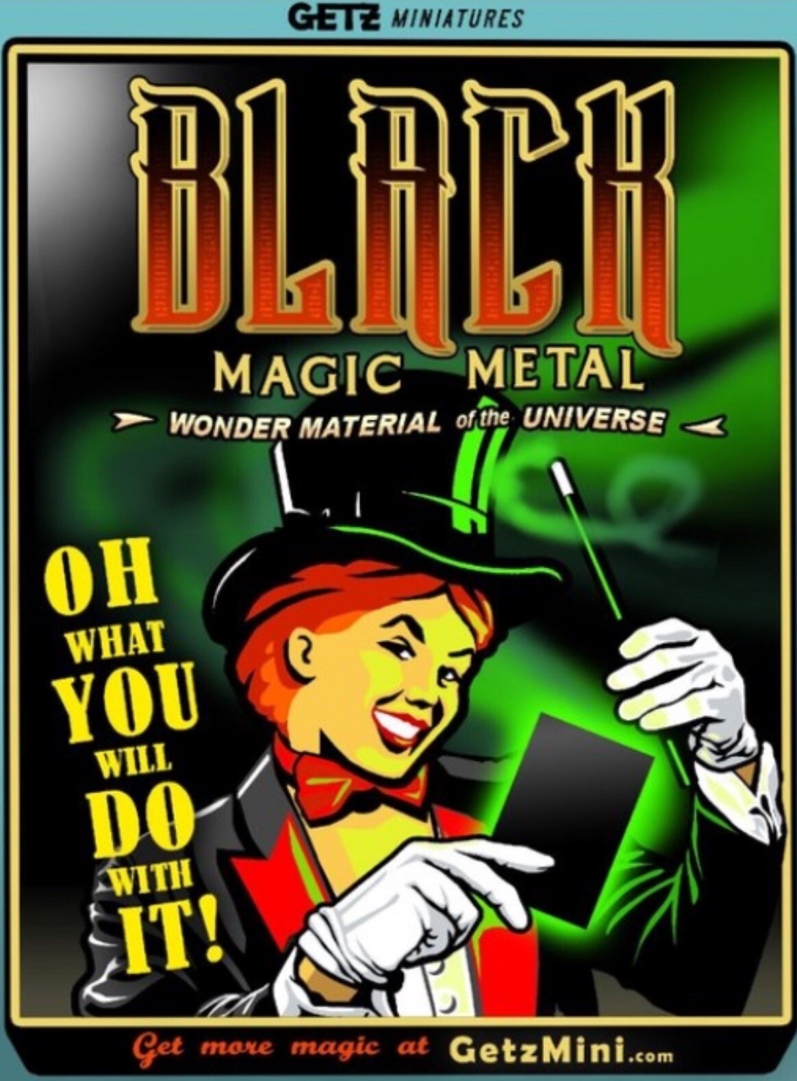 Black Magic Metal miniature craft material (1 Sheet) FREE SHIP Worldwide!