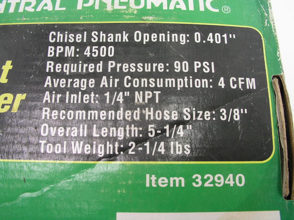 Central Pneumatic 32940 Air Impact Hammer