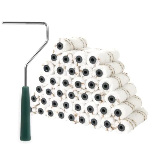 Microfiber Paint Roller 4 Inch, Small Paint Roller Covers 40 Pack Mini Rollers