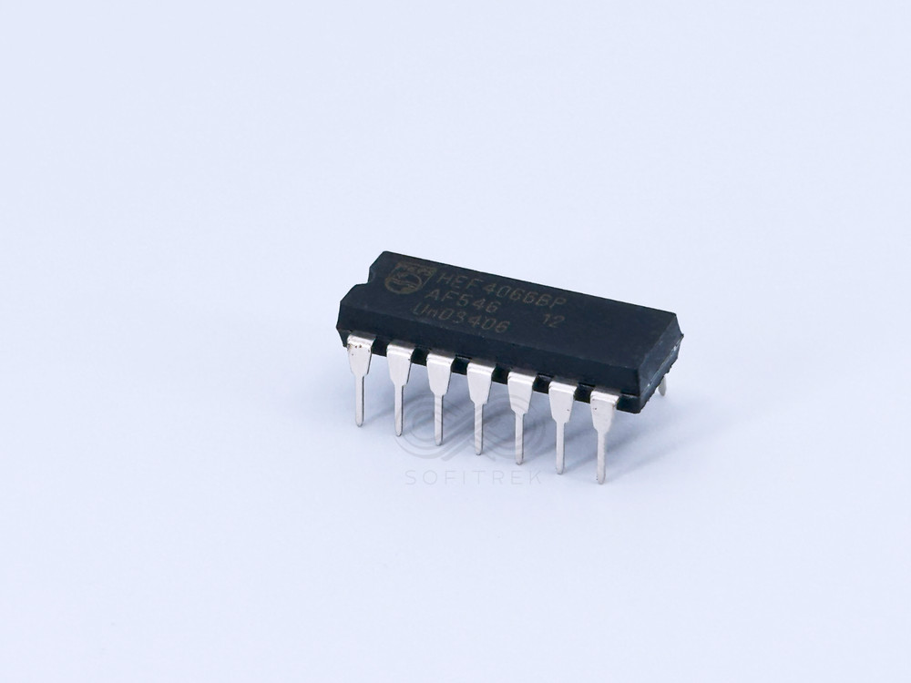 10PCS HEF4066BP HEF4066 PHILIPS Quad Bilateral Analog Switch SPST IC 14-DIP
