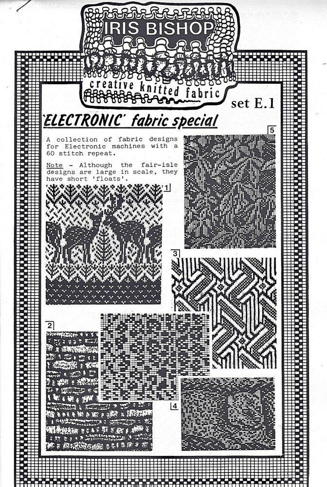 Iris Bishop - ELECTRONIC FABRIC SPECIAL Set E.1 - 5 Designs for Electronic Mach.