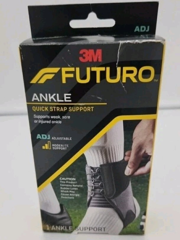 FUTURO Quick Strap Ankle Support Moderate Adjustable 7.5"-11" New