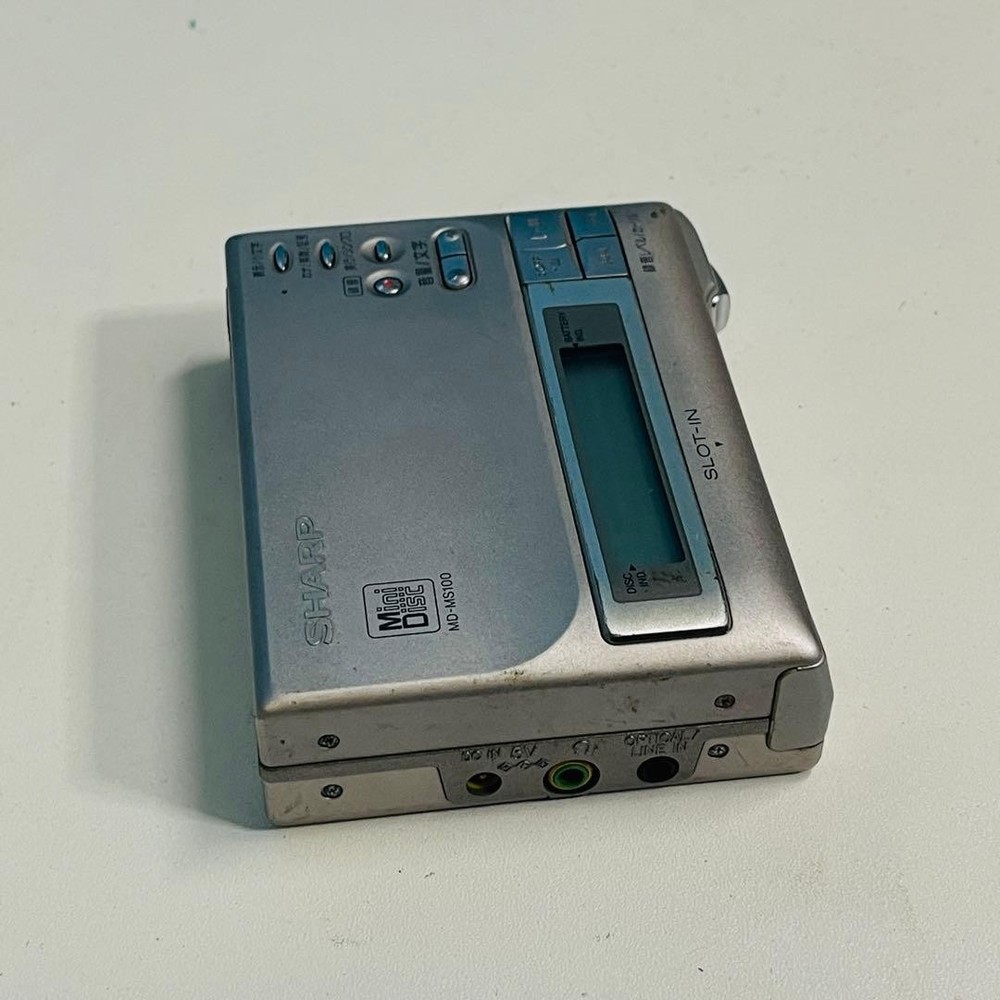 Sharp MD MS100 Portable MiniDisc Recorder Player Japan Rare Working