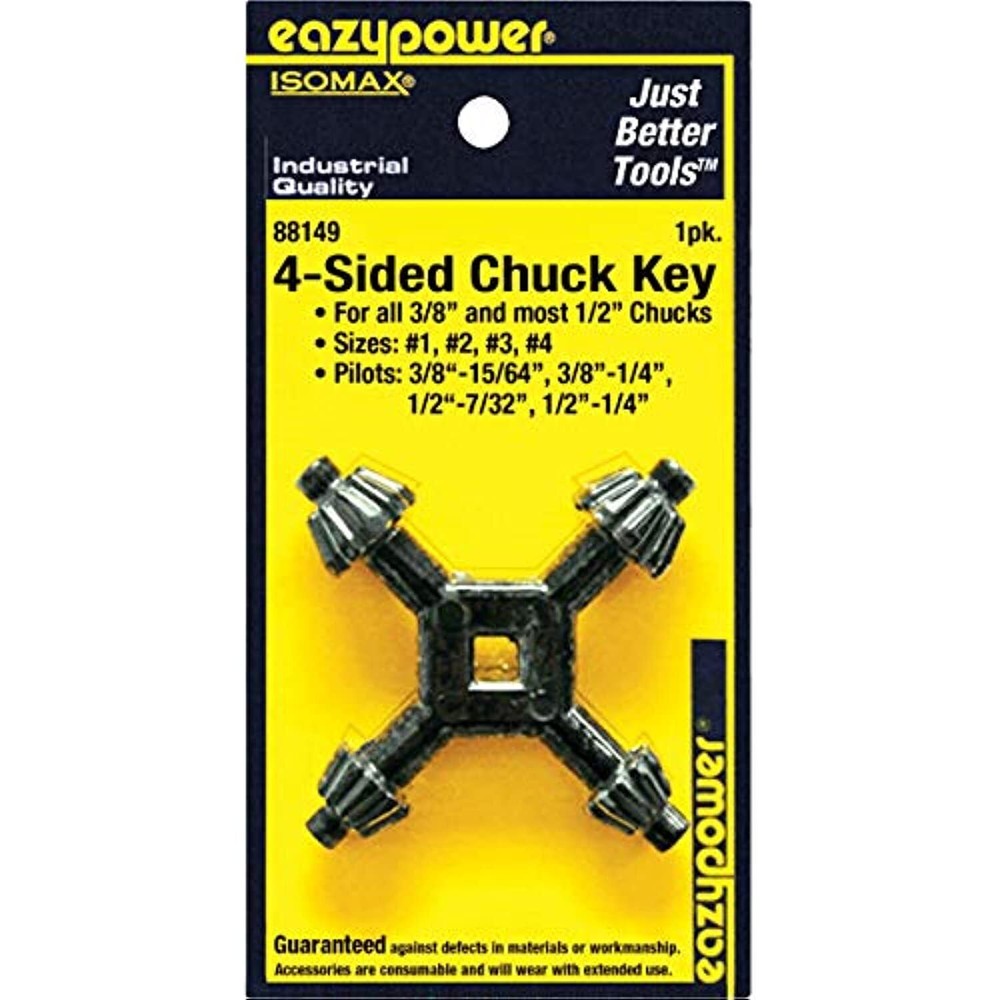 Drill Chuck Key,#1, 2, 3, 4,Quad