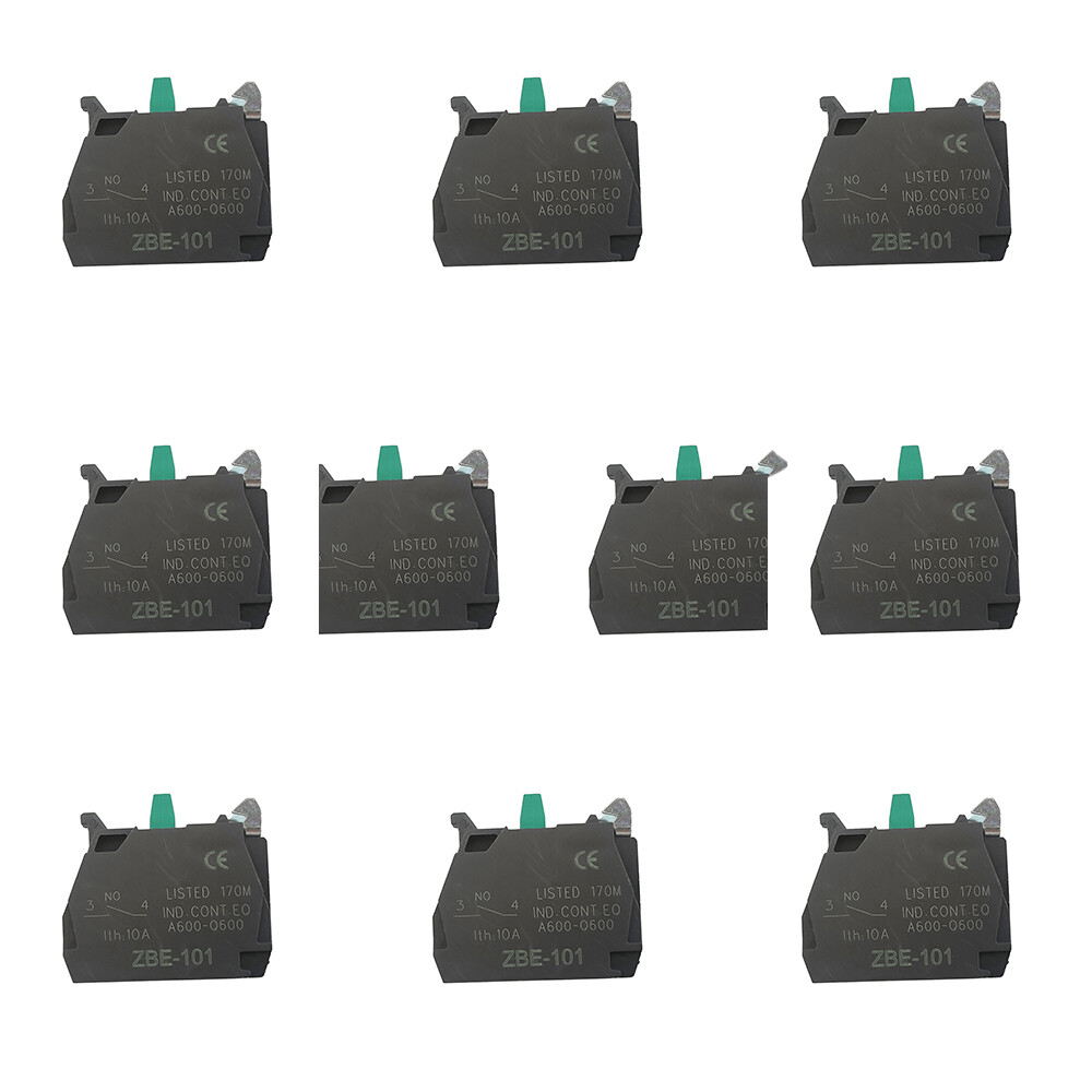 10PCS ZBE-101 Single contact block silver alloy screw clamp terminal 1NO ZBE101