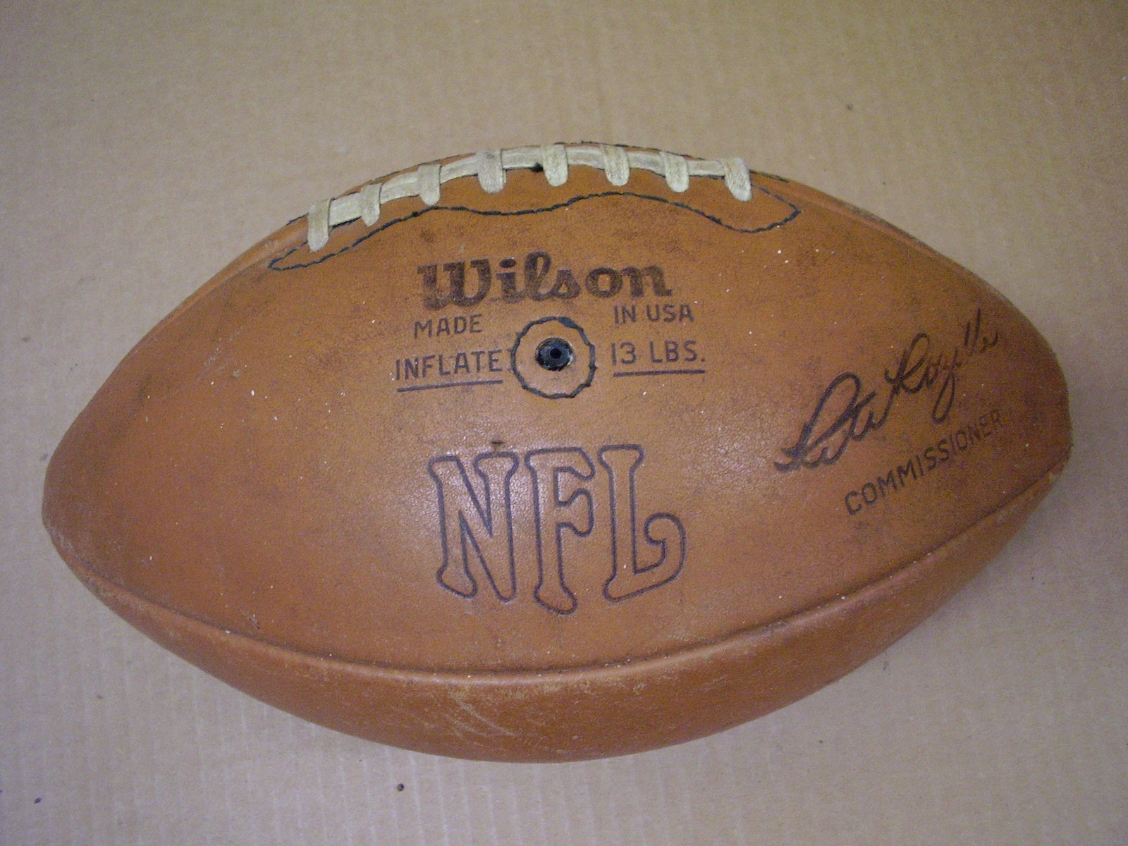 Wilson NFL Pete Rozelle Vintage Football Ball Possible Bart Starr Signature READ