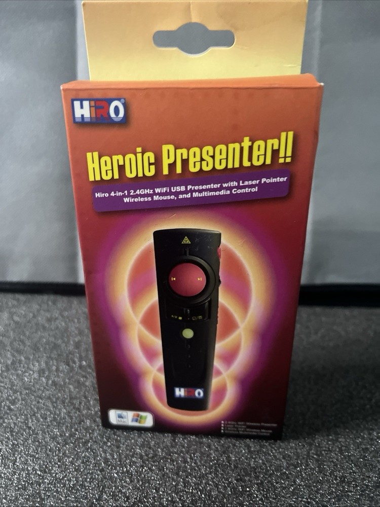 Heroic Presenter For Mac WiFi USB presenter & Laser Pointer Wireless Mouse, More