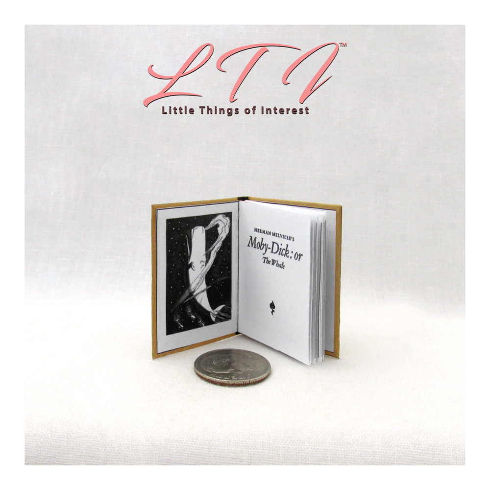 1:6 Scale MOBY DICK Miniature Illustrated Readable Book