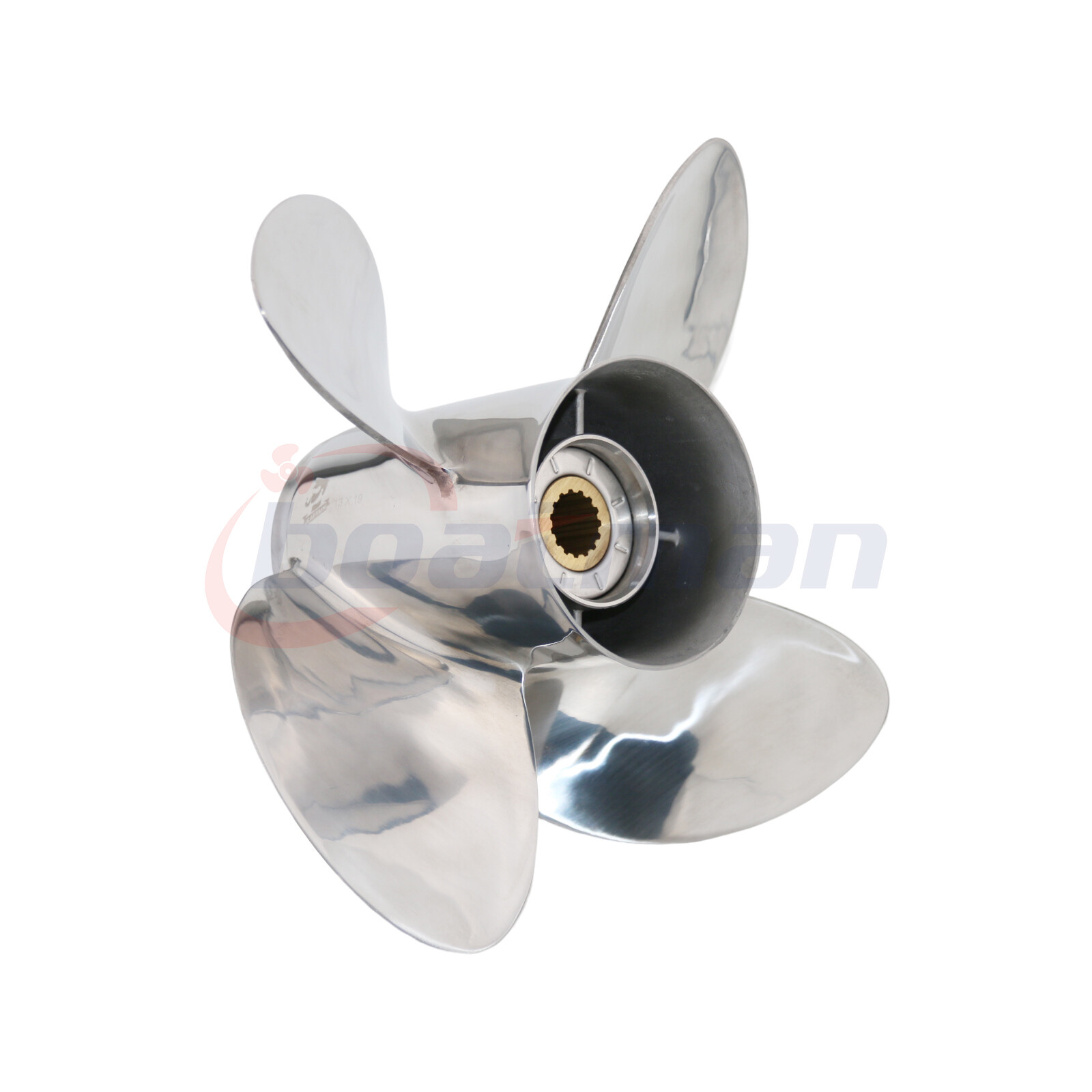 4 Blades Propeller 13x19 For Yamaha Outboard 75-130HP + Hardware kits Stainless