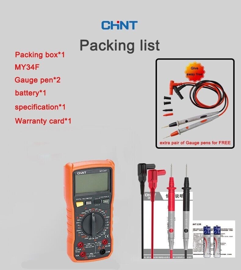 Chint MY34F high precision and high resolution digital multimeter
