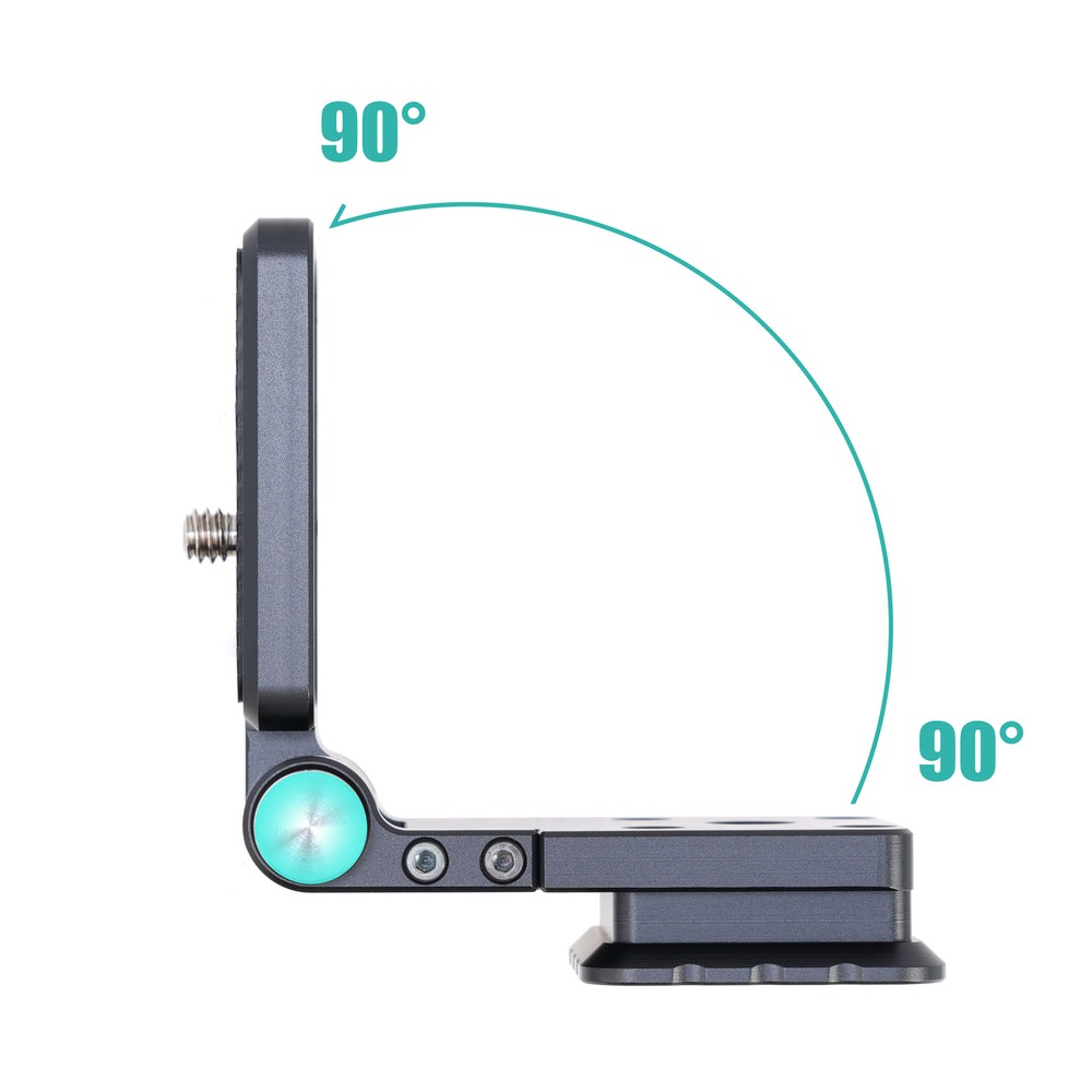 Aluminum L-Shaped Quick Release Plate Vertical Horizontal Switch Camera Bracket