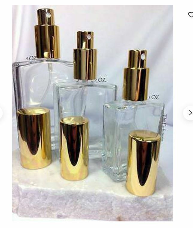 Luxury Perfume Bottle, Spray Bottle, Refillable Atomizer, Empty 1/2, 1, 2 & 4 oz
