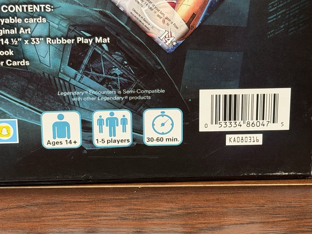 Legendary Encounters a Firefly Deck Building Game By Upper Deck Complete Used