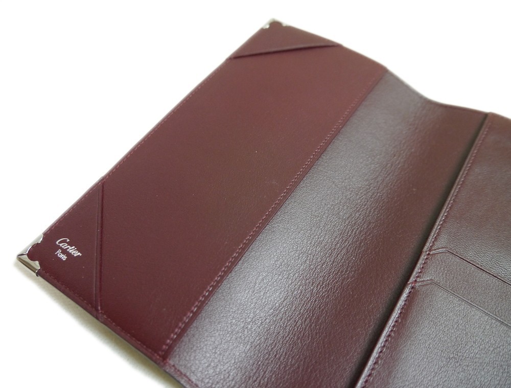 Authentic Cartier Notebook cover Leather #5245
