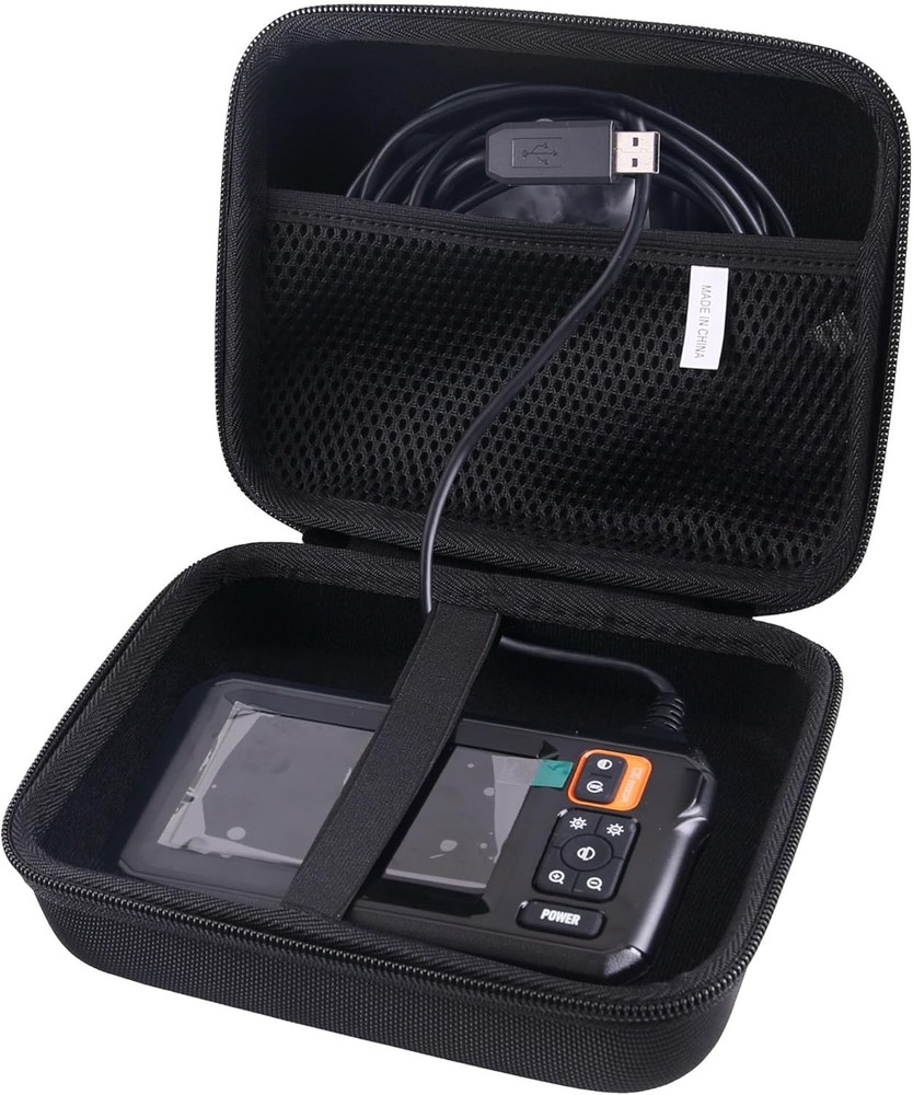 Black EVA Hard Case for Borescope & Accessories - Water-Resistant & Lightweight