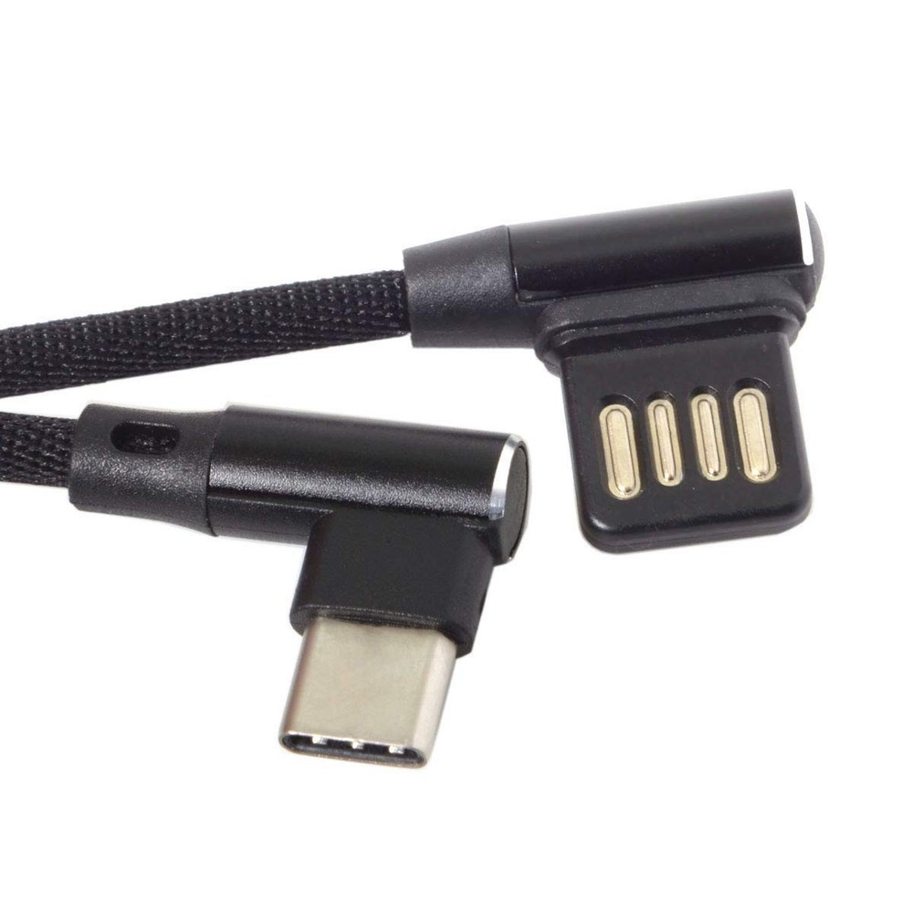 cablecc USB-C 3.1 Type-C to Left Type-C, Black USB2.0