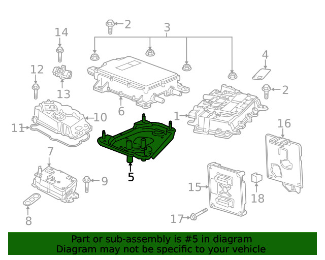 Genuine GM Drive Motor Generator Control Module Bracket 84182797
