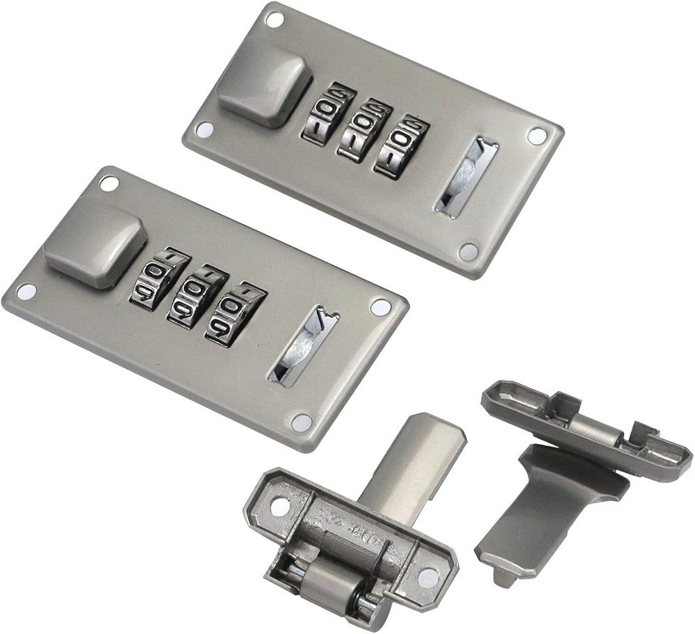 2 Pcs Tool Box Hasp Luggage Combination Lock Briefcase Replacement Lock