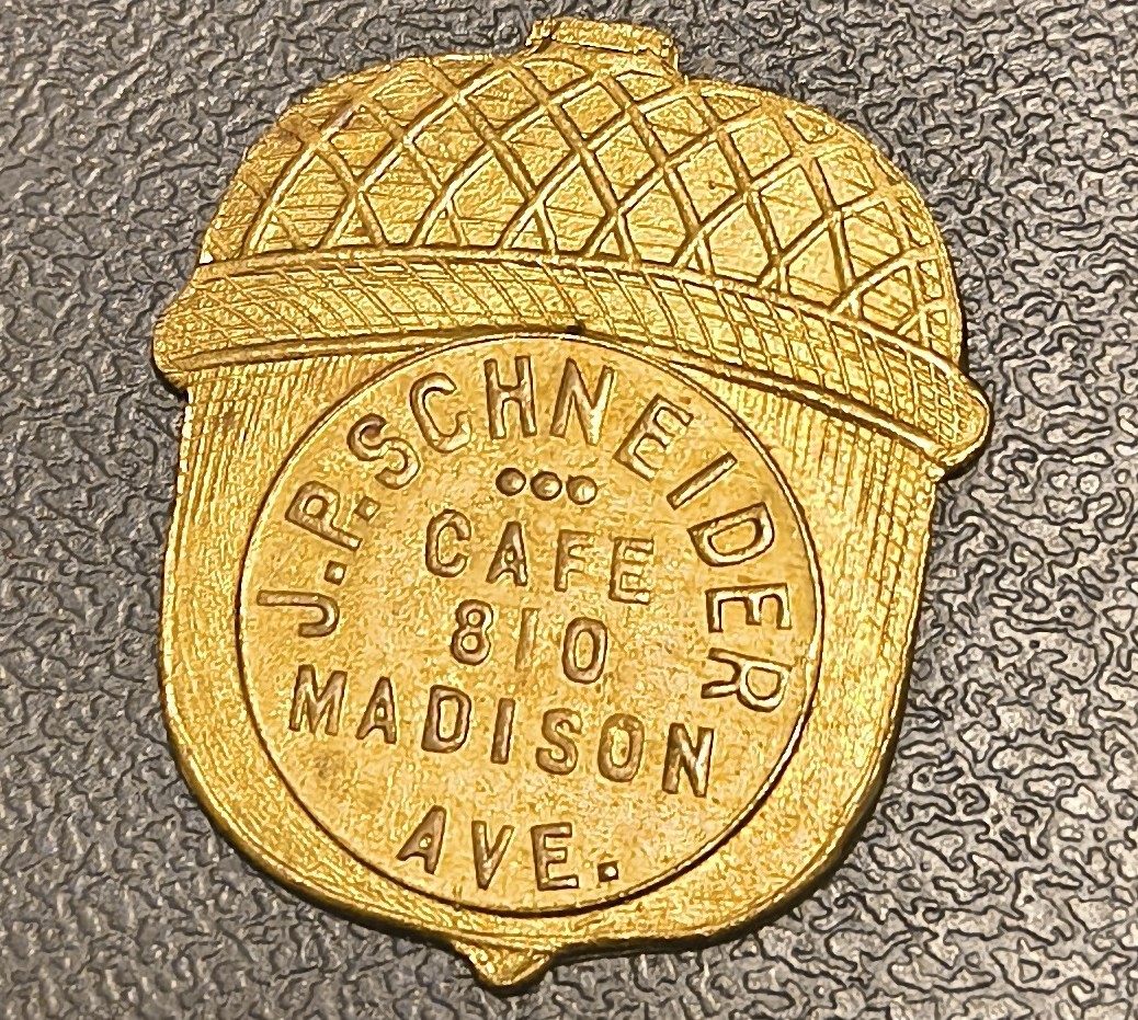 J. P. Schneider Cafe Token VERY RARE