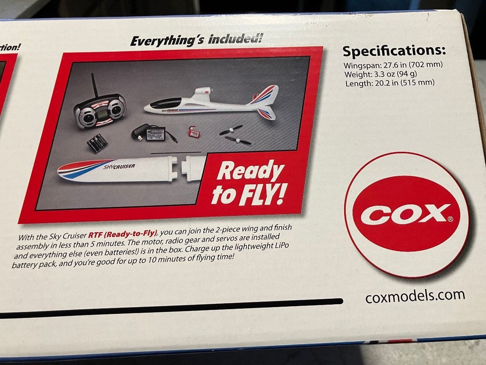 Cox Sky Cruiser RC Airplane - RTF Version