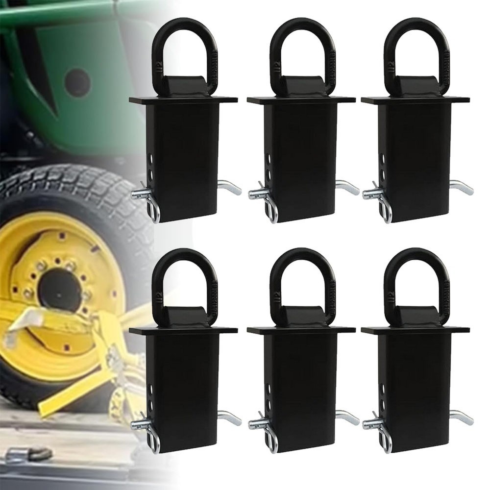 Stake Pocket D-Ring Tie Downs Utility for Flatbed Trucks and Trailer – 6 Pack