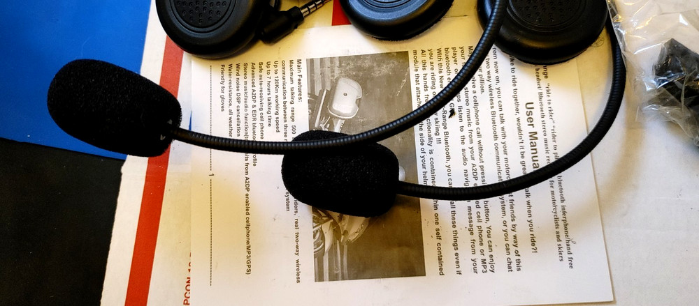 SHARK Dual Set Interphone For Motorcycle Helmet Bluetooth Kit Intercom Headset