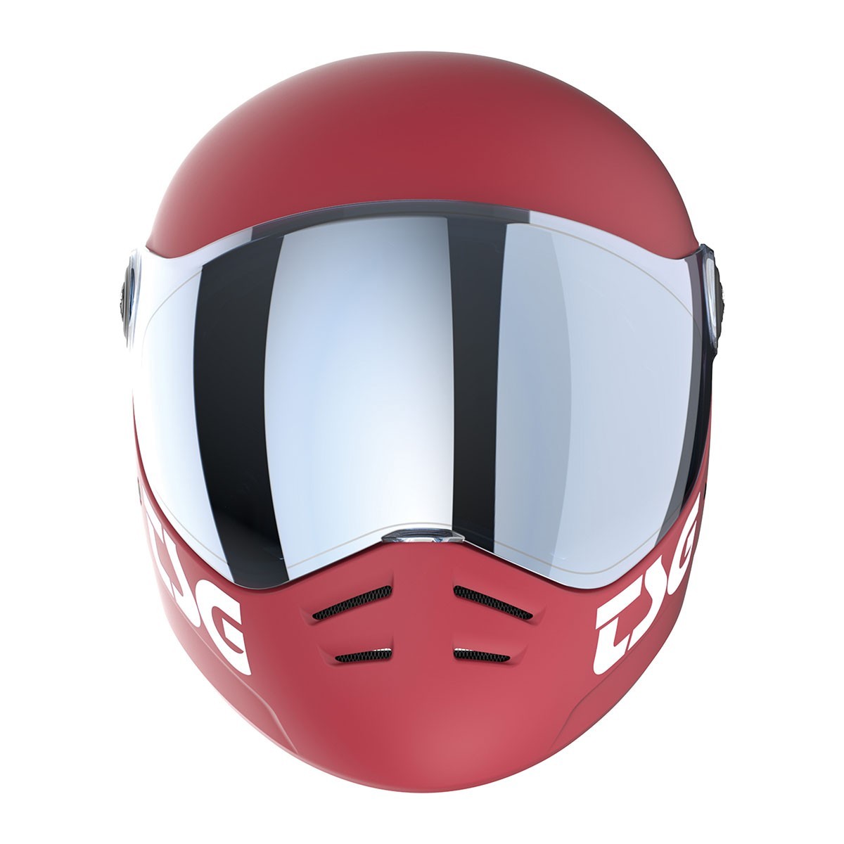 TSG Pass 2.0 Full Face Helmet , Downhill Skateboarding, L (58-60 cm), Gentle Red