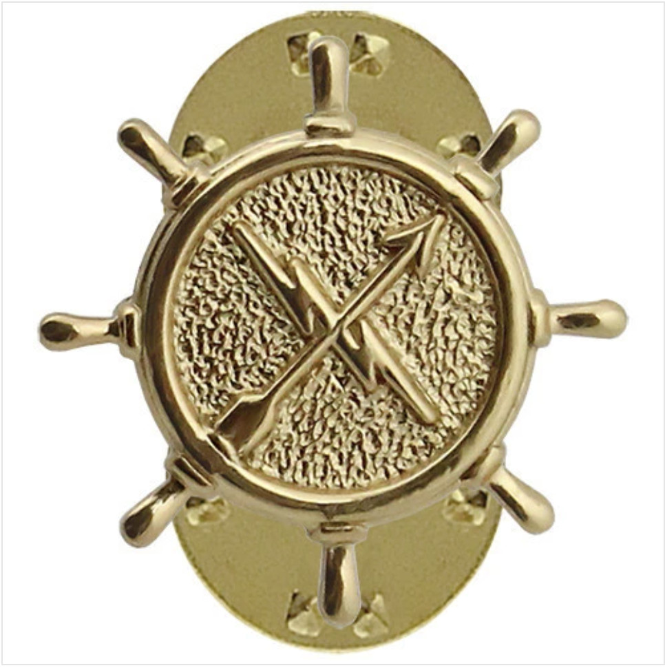 GENUINE U.S. NAVY COLLAR DEVICE: OPERATIONS TECHNICIAN - GOLD