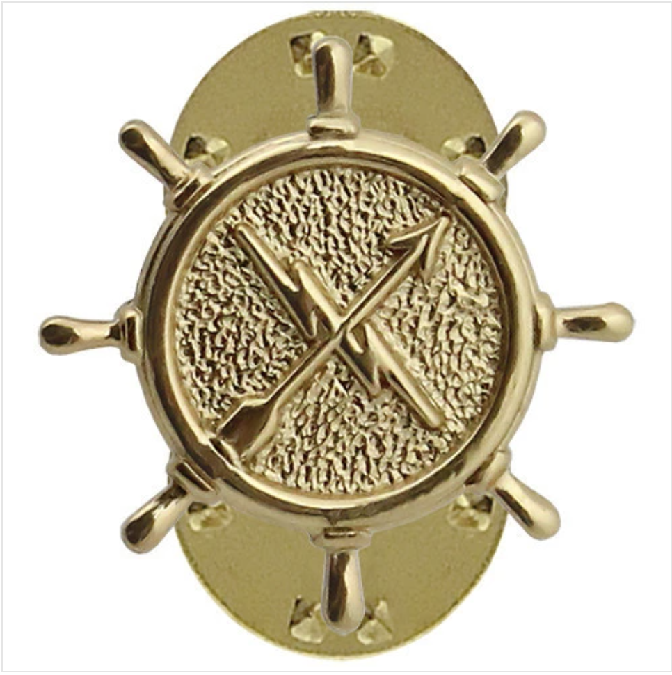 GENUINE U.S. NAVY COLLAR DEVICE: OPERATIONS TECHNICIAN - GOLD