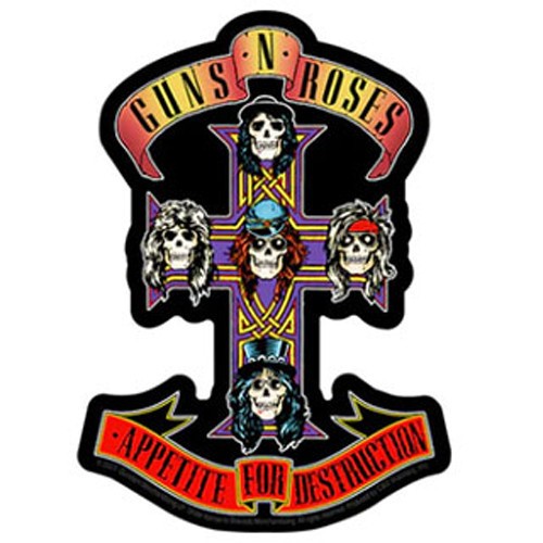 Guns N' Roses Cross Logo - Sticker