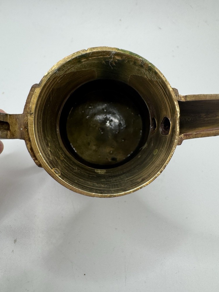 Vintage Arabic Middle Eastern Dallah Brass Coffee Pot OLD Etchings
