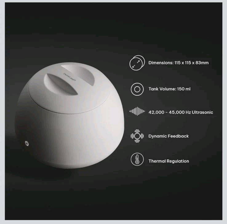 Zima Dental Pod Ultrasonic Cleaner Aligners Guards Dentures Artic White Open Box