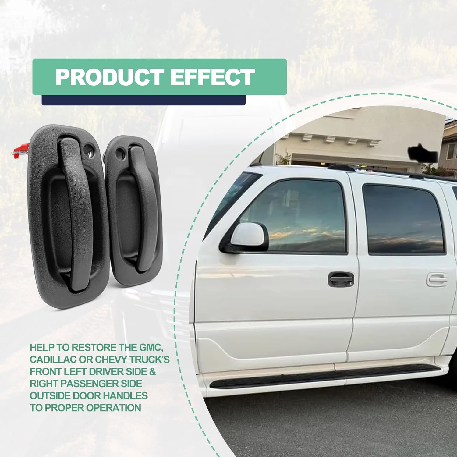 Exterior Door Handle Front Left & Right for 1999-2007 Chevy Silverado GMC Sierra