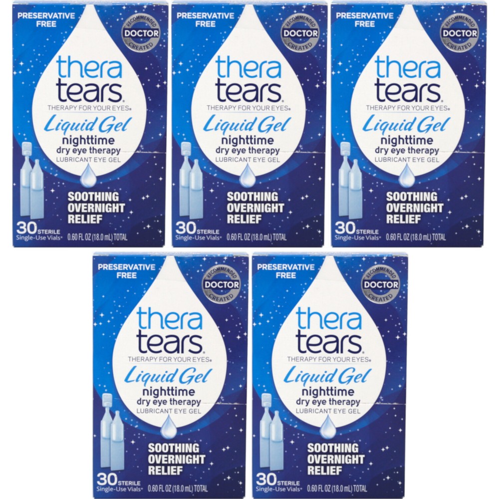5 Pack Theratears Liquid Gel Single Use Containers 30 Each