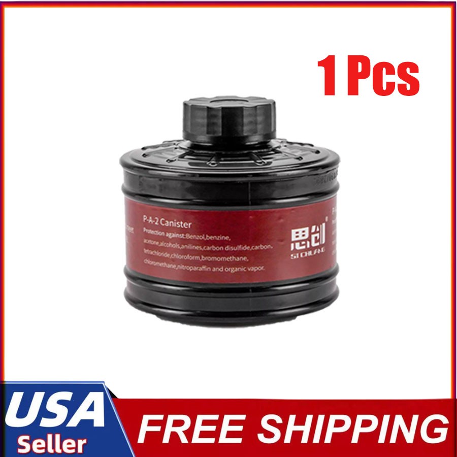 Full Face Gas Mask Survival Nuclear and Chemical 40mm Activated Carbon Filter