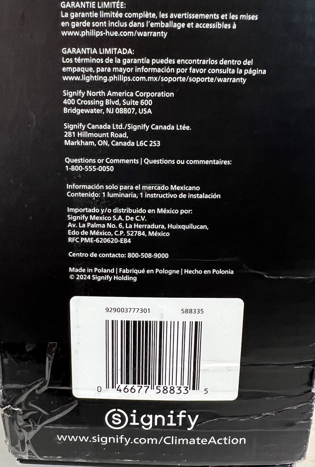 Philips Hue Being Smart Ceiling Light, Black -FREE SHIPPING