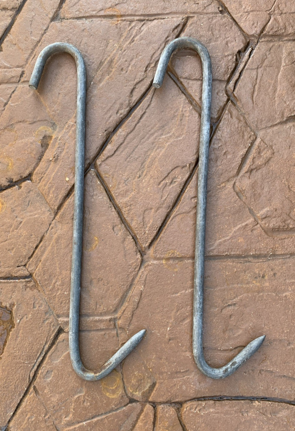 2 Vintage Armour Swift Style Heavy Duty Butcher Meat Game Rafter Hooks 22" x 5/8