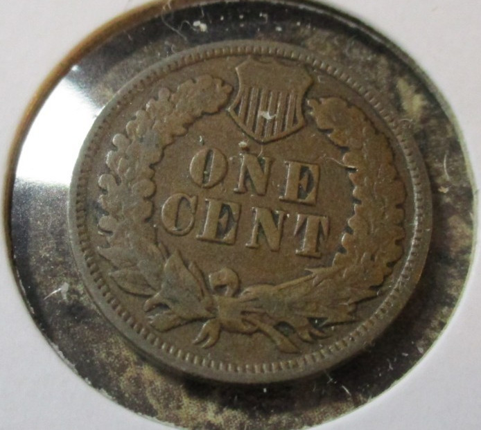 1903 INDIAN CENT REPUNCHED DATE 1 OVER 1 VG OOX