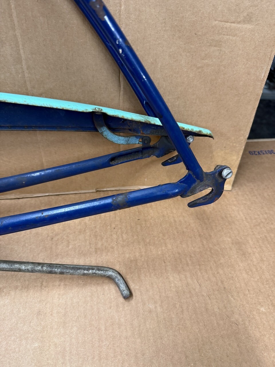 Schwinn Blue Ladies 26" Panther Bicycle Frame Set & Tank 1950