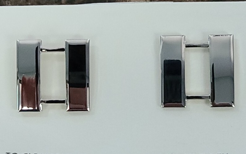 Rank Officer Captain Rank Insignia, Air Force/Army Mini- Shirt Size- 1 Pair -New