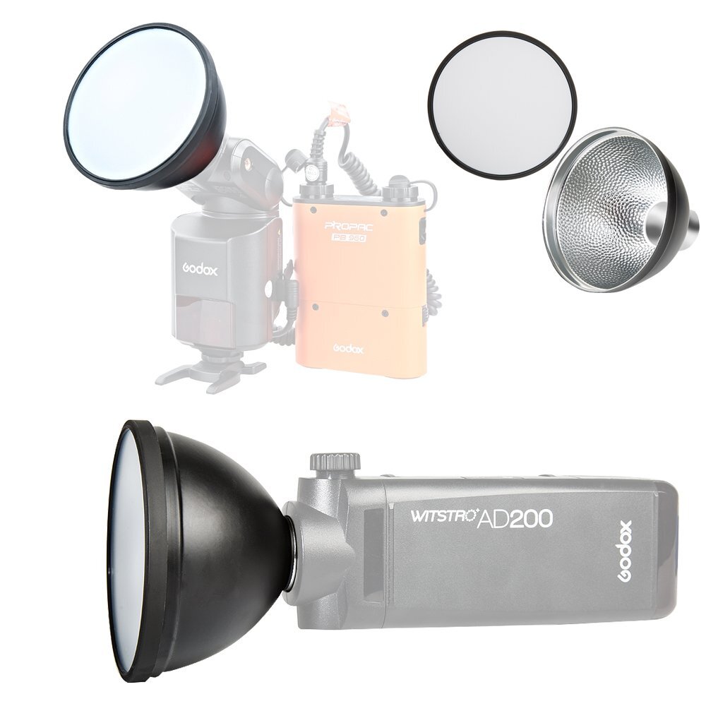 US GODOX AD-S2 Standard Reflector & Soft Diffuser for AD200Pro II AD200Pro Flash